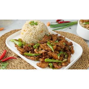 Chicken Chilli Dry with Fried Rice